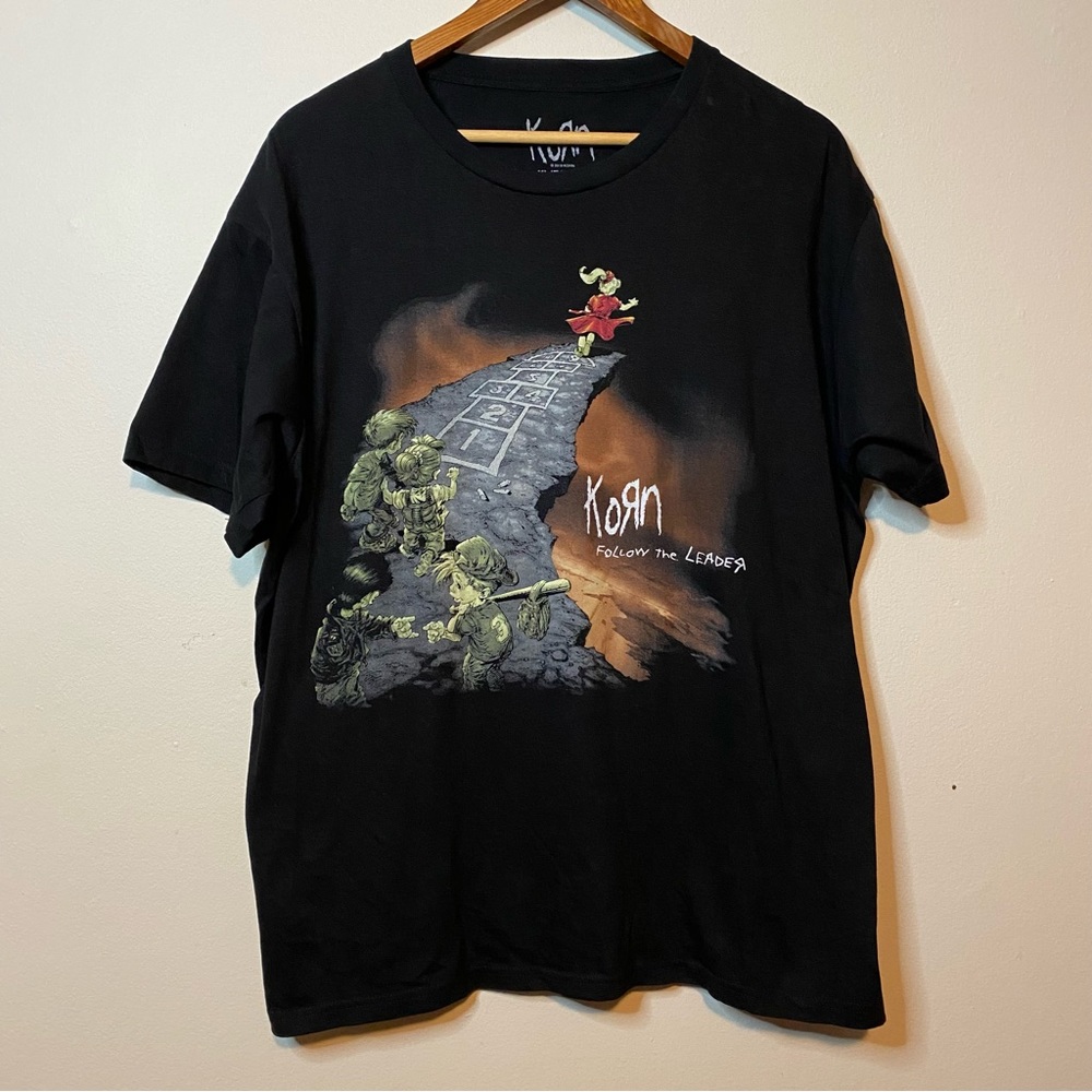 Korn Follow The Leader Album Cover Metal Band T Shirt Size XL